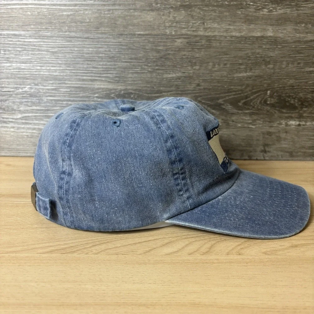 Longboat Key Florida Hat Cap Strap Back Blue Red White Embroidered Patch Mens